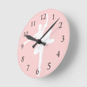 バレエの壁のかちりと言う音 ラウンド壁時計 (傾斜)