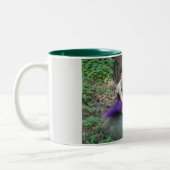 バレエの子どもを連れた2本の調子のコーヒーマグ。 ツートーンマグカップ (左)