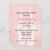 バレエの学校のダンスの演奏会の招待状 招待状 (正面/裏面)