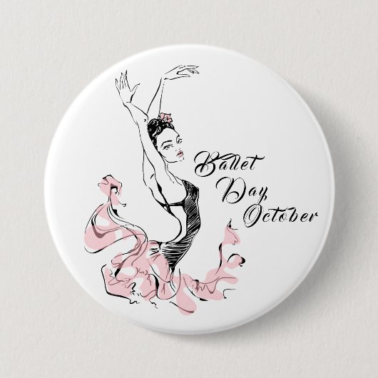 バレエの日 缶バッジ (正面)