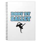 バレエの正方形による男性のダンサーの体 ノートブック (正面)