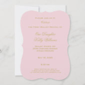 バレエの演奏会のダンサーのバレリーナの引用文のダンスのイベント 招待状 (裏面)