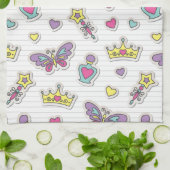 バレエの王女パターン キッチンタオル (折り畳み)