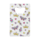 バレエの王女パターン クレジットカード栓抜き (裏面)