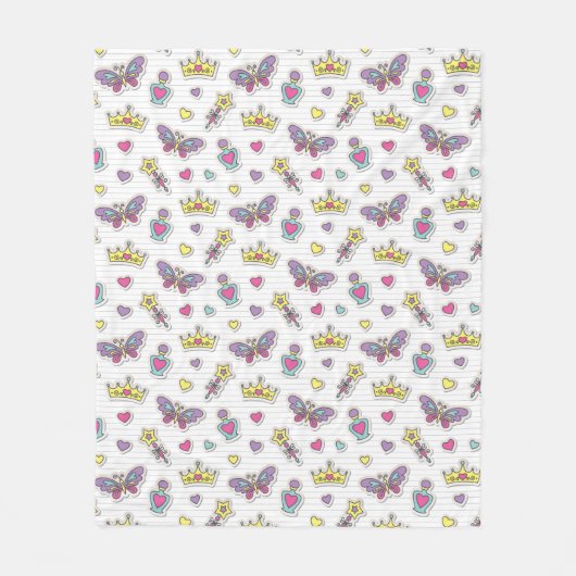 バレエの王女パターン フリースブランケット (正面)