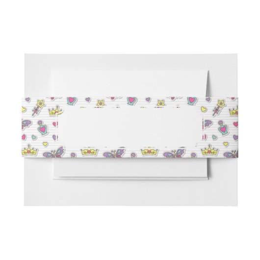 バレエの王女パターン 招待状ベリーバンド (正面例)