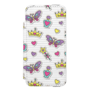 バレエの王女パターン iPhone SE/5/5sウォレットケース