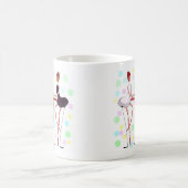 バレエの白鳥湖、ODETTE ODILEのバレリーナ、カフェのマグ コーヒーマグカップ (中央)