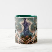 バレエの白鳥 ツートーンマグカップ (中央)