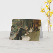 バレエの舞台上でのリハーサル | Edgar Degas カード (黄色い花)