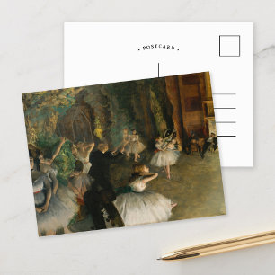 バレエの舞台上でのリハーサル Edgar Degas ポストカード