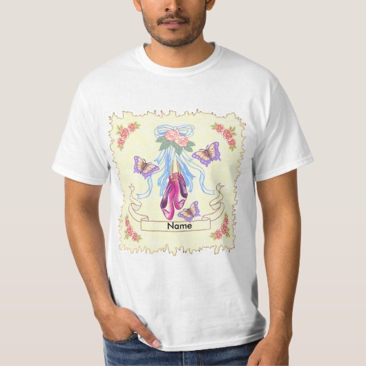 バレエの薔薇Tシャツ Tシャツ (正面)