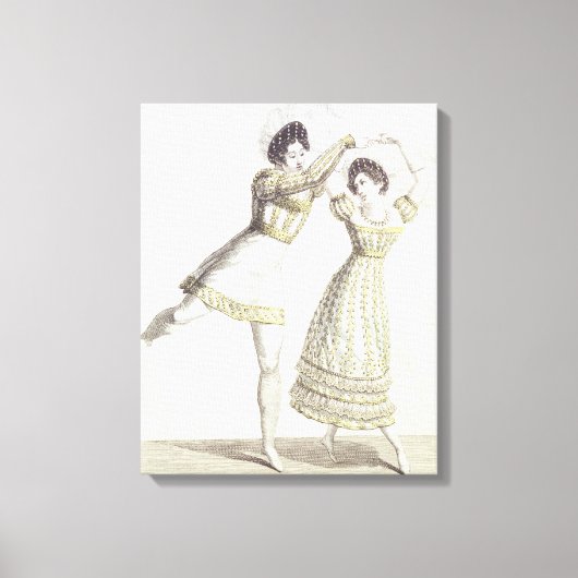 バレエの衣装デザイン キャンバスプリント (正面)