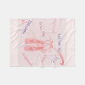 バレエの言葉 フリースブランケット (正面(横))