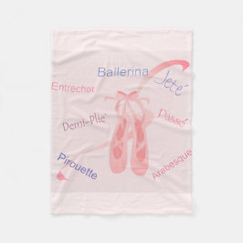 バレエの言葉 フリースブランケット