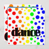 バレエの誕生日かダンスのパーティの招待状 招待状 (正面/裏面)