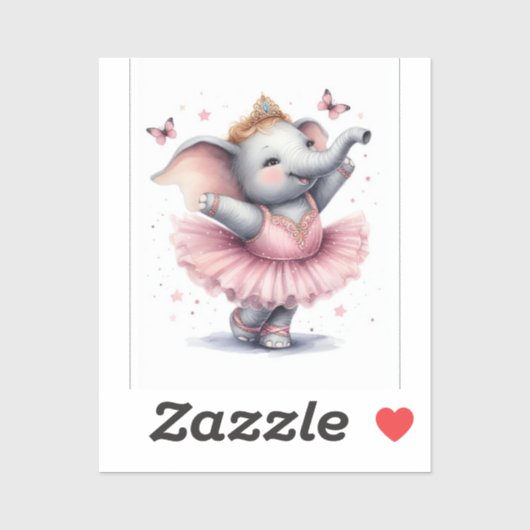 バレエの象 シール (シート)