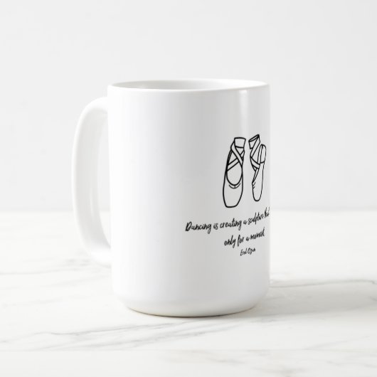 バレエの踊りのマグ コーヒーマグカップ (正面左)