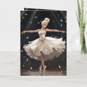 バレエの雪の女王 雪の結晶 バレリーナ クリスマス (裏面)