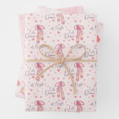 バレエの靴とハート ラッピングペーパーシート (インサイチュ)