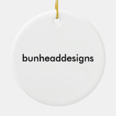 バレエのPointeの靴のグラフィック セラミックオーナメント (裏面)