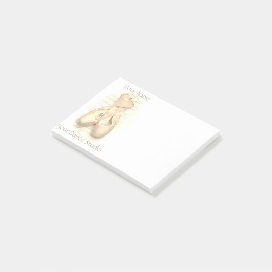 バレエのPointeの靴はパーソナライズ絵を描きました ポストイット (アングル)