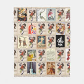 バレエのRusseのモンタージュ フリースブランケット (正面)