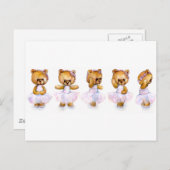 バレエは郵便はがき歩みます ポストカード (正面/裏面)