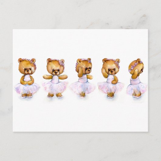 バレエは郵便はがき歩みます ポストカード (正面)