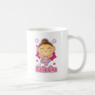 バレエをしているかわいいかわいいのバレリーナ コーヒーマグカップ