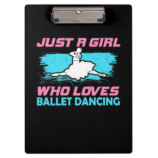 バレエを愛する女の子だけの踊り クリップボード (正面)