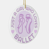 バレエを愛する女の子、ダンサーへのギフト セラミックオーナメント (右)