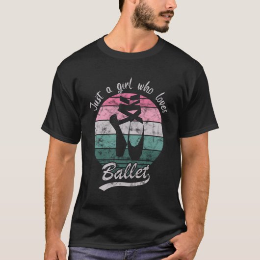バレエを愛する女の子 – 踊りバレリーナG Tシャツ (正面)