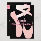 バレエエレガントダンスリサイタル招待状 招待状 (正面/裏面)