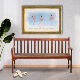 バレエカラフルパーソナライズされた練習用ポスター ポスター