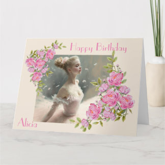 バレエカードが大好きなブロンド・バレリーナ カード