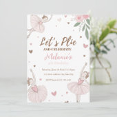 バレエキュートガールズパステルバレリーナ誕生日 招待状 (スタンド正面)