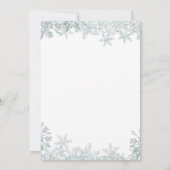 バレエグリッターシルバー誕生日招待状くるみ割り 招待状 (裏面)