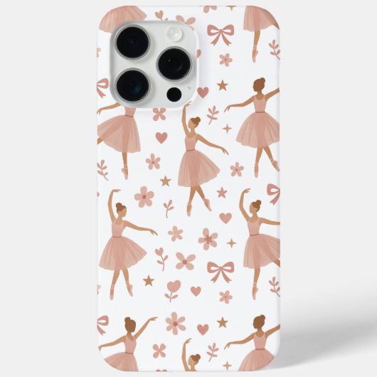 バレエコア フラワーダンス デザイン Case-Mate iPhoneケース (裏面)