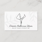 バレエシューズとスカートのダンサー 名刺 (正面)