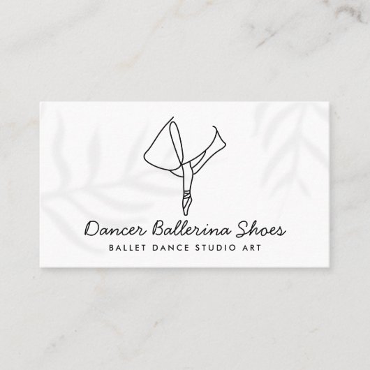 バレエシューズとスカートのダンサー 名刺 (正面)