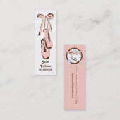 バレエシューズのプロフィールカード スキニー名刺 (正面/裏面)