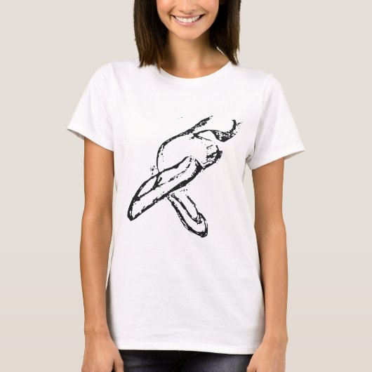 バレエシューズの魔法のスケッチ Tシャツ (正面)