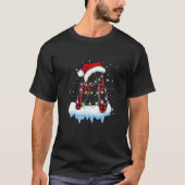 バレエシューズクリスマスライトサンタバレリナパハ Tシャツ (正面)