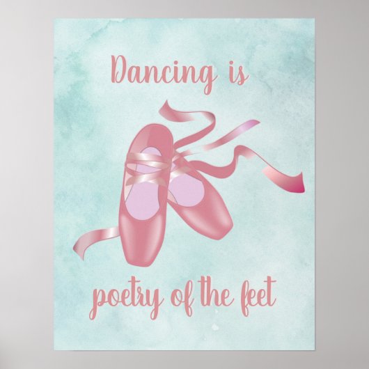 バレエシューズスリッパデザインポスター ポスター (正面)