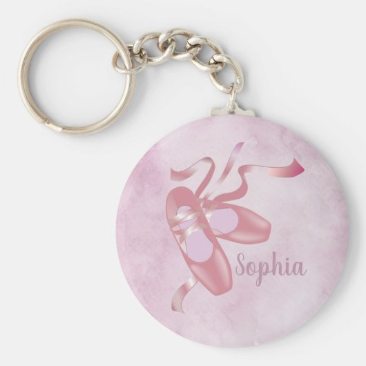 バレエシューズデザインキーチェーン キーホルダー (正面)