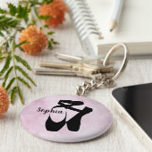 バレエシューズデザインキーチェーン キーホルダー (側面)