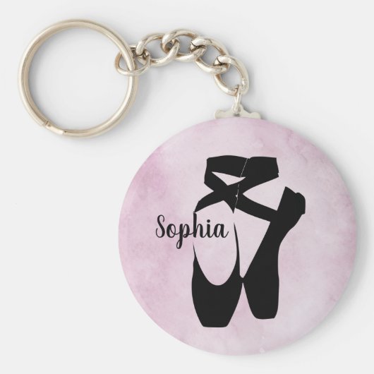 バレエシューズデザインキーチェーン キーホルダー (正面)