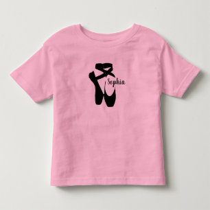 バレエシューズデザイントッドラーTシャツ トドラーTシャツ