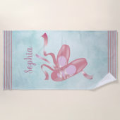 バレエシューズデザインビーチタオル ビーチタオル (正面)